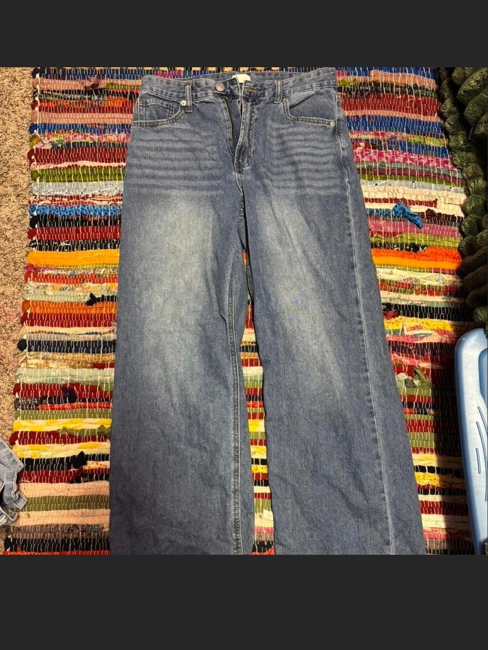 High-Rise Wide-Leg Jeans in Medium Blue